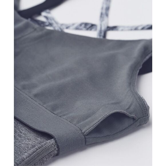 Lululemon Hot To Street Tank top Heathered Slate strappy back size 4 new - Picture 7 of 13